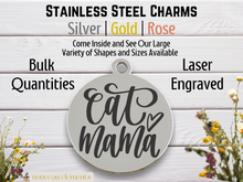 Load image into Gallery viewer, Cat Mama Engraved Stainless Steel Charm
