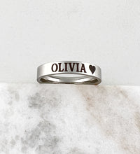 Load image into Gallery viewer, Custom Engraved Stainless Steel Ring
