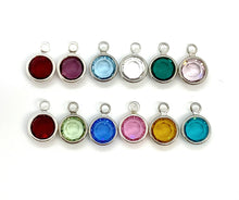 Load image into Gallery viewer, Engraved Name &amp; Birthstone Stainless Steel Necklace
